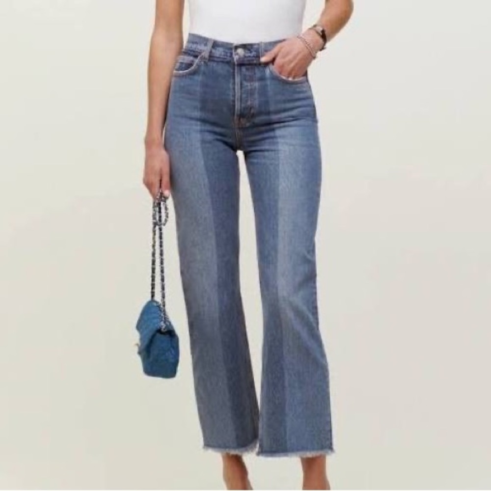 Reformation Reconstructed HighRise straight jeans